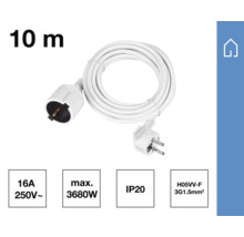 Verlängerungskabel, 10 m lang, mit Stecker und Kupplung