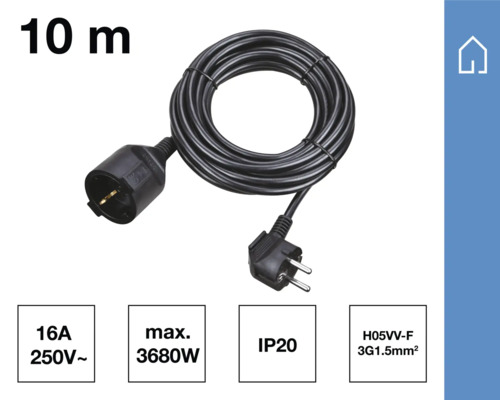 Verlängerungskabel, 10 Meter lang