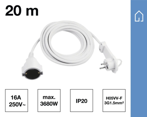 20 Meter lange Verlängerungsleitung