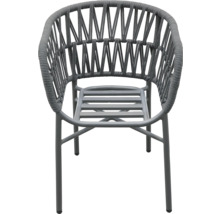 Gartensessel mit geflochtener Sitzfläche und Rückenlehne