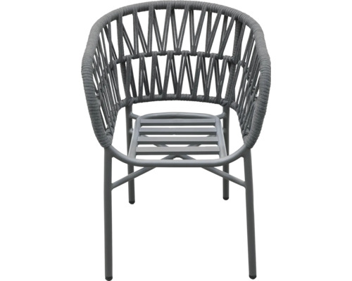 Gartensessel mit geflochtener Sitzfläche und Rückenlehne