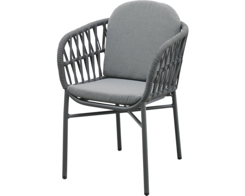Gartenstuhl mit Kordeldesign und Polsterung
