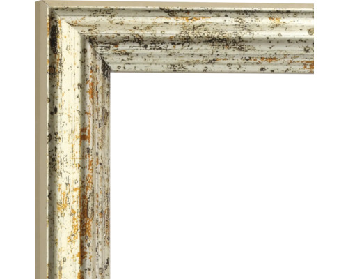 Ecke eines Holzbilderrahmens im Used-Look