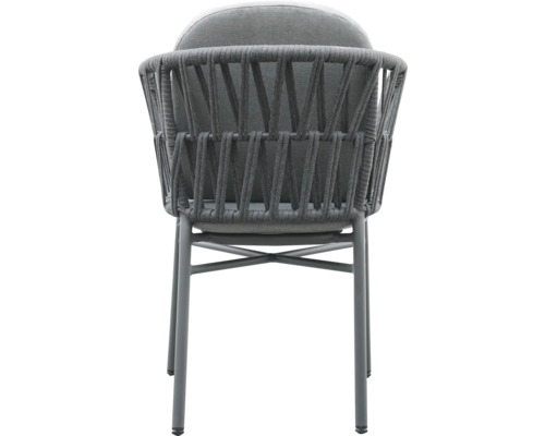 Gartensessel mit Geflecht und Kissen