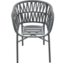 Gartensessel aus Metall mit geflochtener Optik