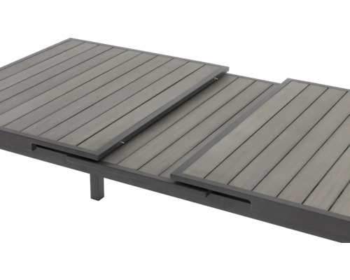 Ausziehbarer Gartentisch mit Lamellenoptik