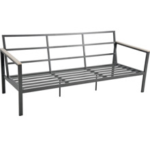 Gartenbank aus Metall mit Armlehnen