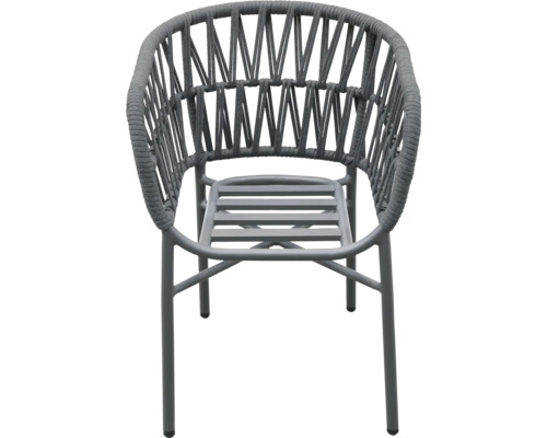 Gartensessel mit Kordelbespannung und Metallgestell