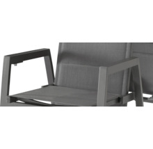 Gartenstuhl mit Textilbespannung und Armlehnen