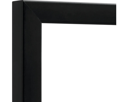 Ecke eines schwarzen Bilderrahmens