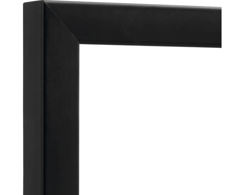 Ecke eines schwarzen Bilderrahmens