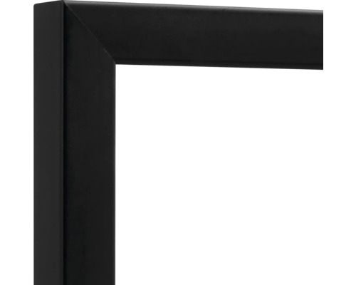 Detailansicht eines schwarzen Bilderrahmens