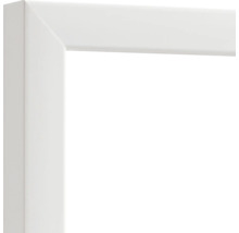 Bildecke eines weißen Bilderrahmens