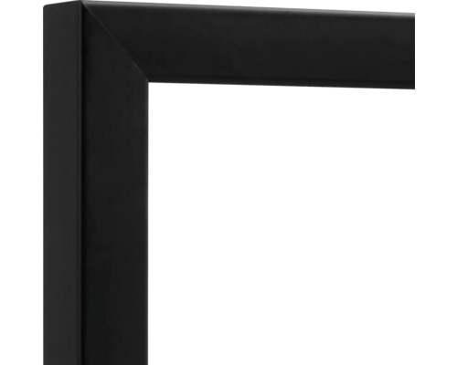 Detailansicht eines schwarzen Bilderrahmens