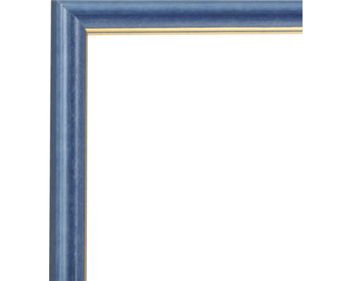 Bildecke mit blauem Rahmen