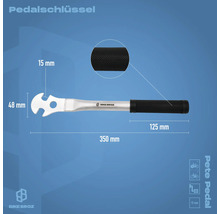 Pedalschlüssel für Fahrräder mit einer Länge von 350 mm