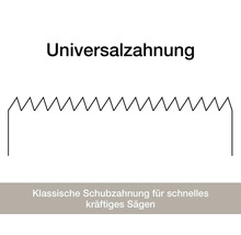 Universelle Verzahnung für Sägen