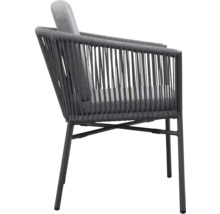 Gartenstuhl mit Seilbespannung und Polster