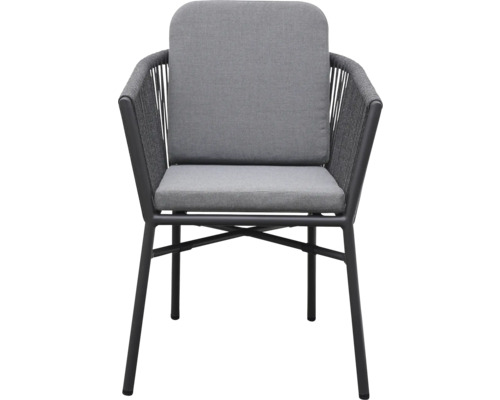 Gartenstuhl mit Textilbespannung und Armlehnen