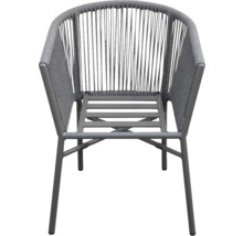 Grauer Stuhl mit Seilbespannung