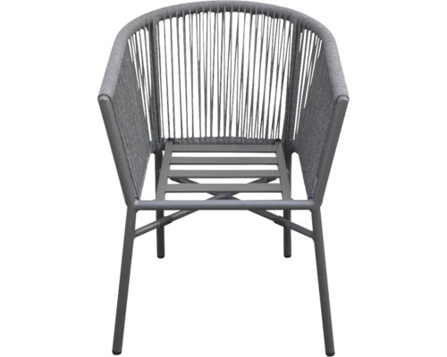 Grauer Stuhl mit Seilbespannung