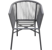 Grauer Sessel mit Seilbespannung