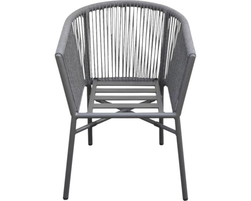 Grauer Sessel mit Seilbespannung