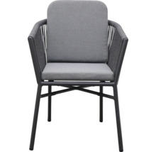 Gartensessel mit Armlehne und Sitzkissen