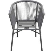 Gartensessel mit Seilbespannung und Metallrahmen