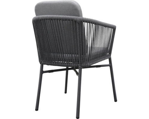 Gartenstuhl mit Seilgeflecht und Polster