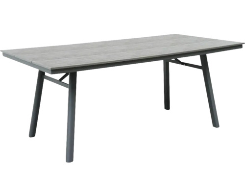 Rechteckiger Tisch mit Tischplatte und vier Beinen