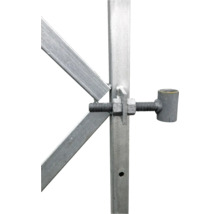 Detailansicht eines Gerüstbauteils mit Schraubverbindung