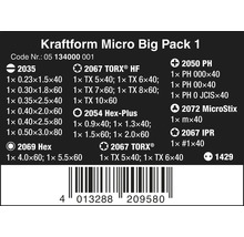 Kraftform Micro Big Pack 1 Schraubendrehersatz