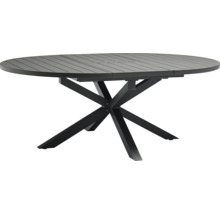 Ovaler Gartentisch mit Kreuzfuß