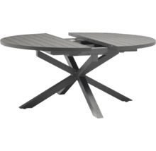 Ausziehbarer runder Gartentisch mit Untergestell