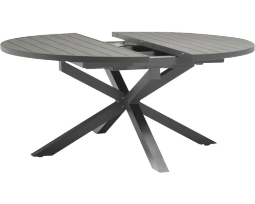 Ausziehbarer runder Gartentisch mit Untergestell