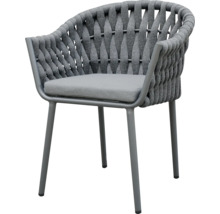 Gartenstuhl mit Armlehnen und Sitzkissen