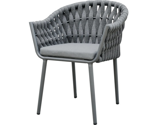 Gartenstuhl mit Armlehnen und Sitzkissen