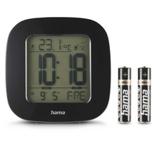 Funkwecker mit Temperaturanzeige und zwei Batterien