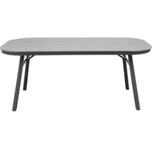 Rechteckiger Gartentisch mit Metallbeinen