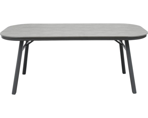 Rechteckiger Gartentisch mit Metallbeinen