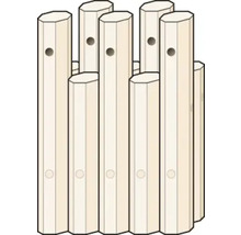 Holzleisten mit Bohrung zur Befestigung