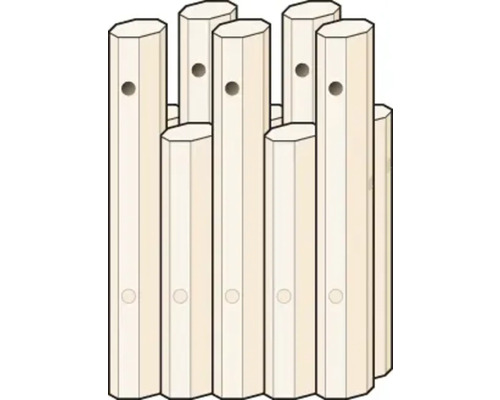 Holzleisten mit Bohrung zur Befestigung