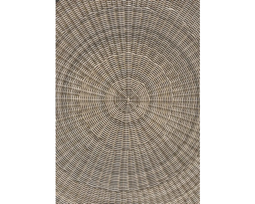 Nahaufnahme eines runden Rattangeflechts