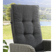 Gartenstuhl mit grauer Polsterung