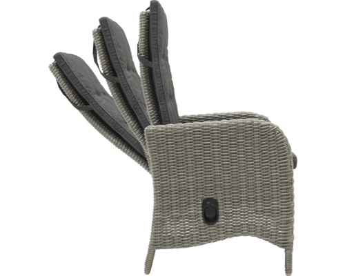 Gartenstuhl mit verstellbarer Rückenlehne und Polster