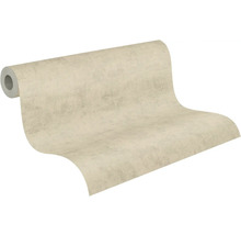 Vliestapete in beige Beton-Optik mit strukturierter Oberfläche, Tapetenrolle