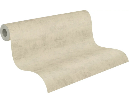 Vliestapete in beige Beton-Optik mit strukturierter Oberfläche, Tapetenrolle