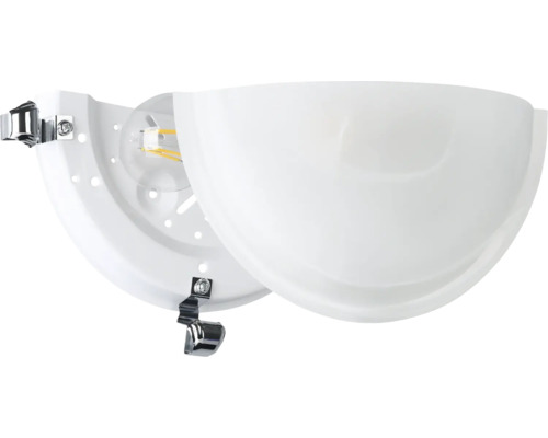 Halbrunde weiße Wandleuchte