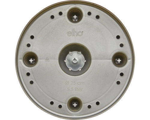 Elho Untersetzer mit einem Durchmesser von 25 Zentimetern und einem Volumen von 5,5 Litern